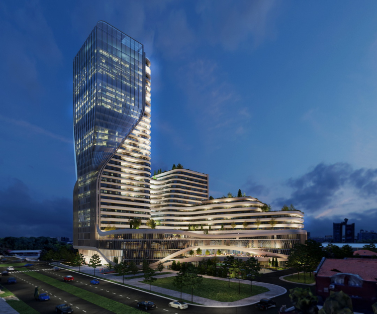 3D prikaz budućeg kompleksa “Tempo tower” na Bežanijskoj kosi